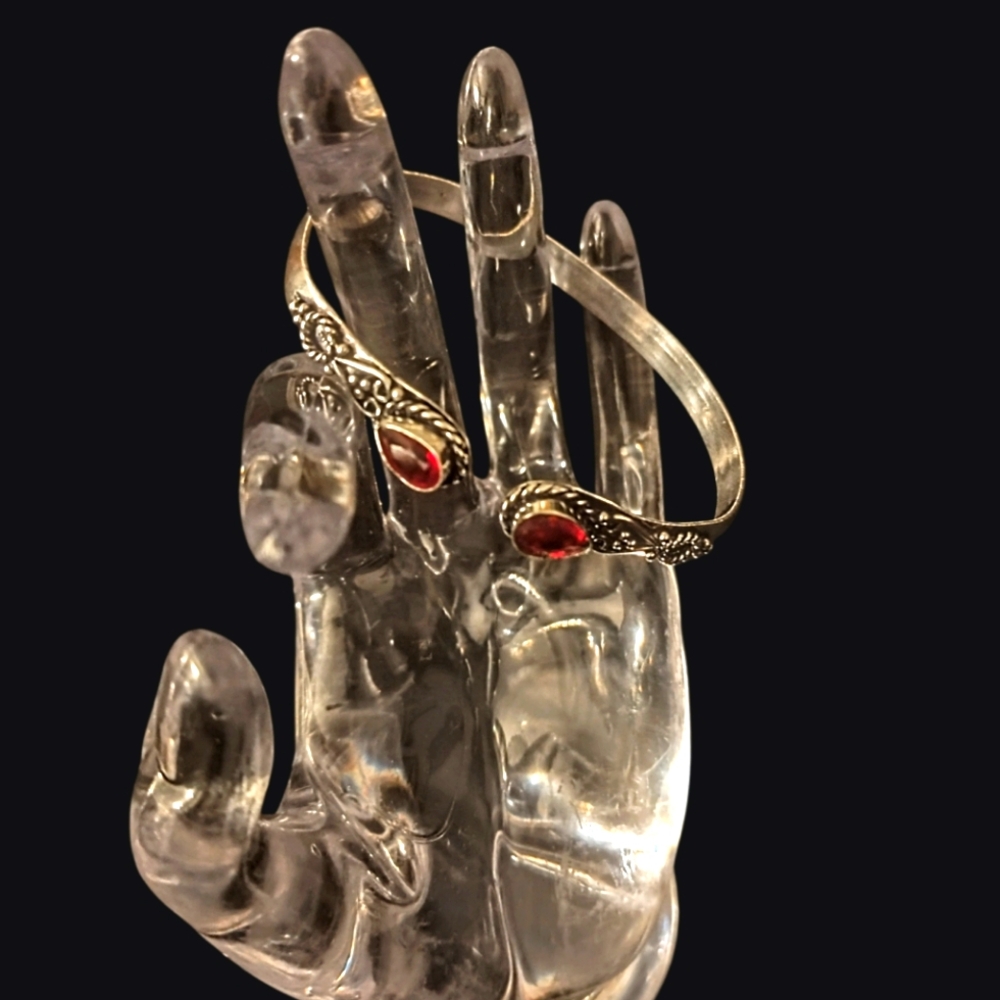 925 Sterling Silver Plated Bali Cuff Bracelet